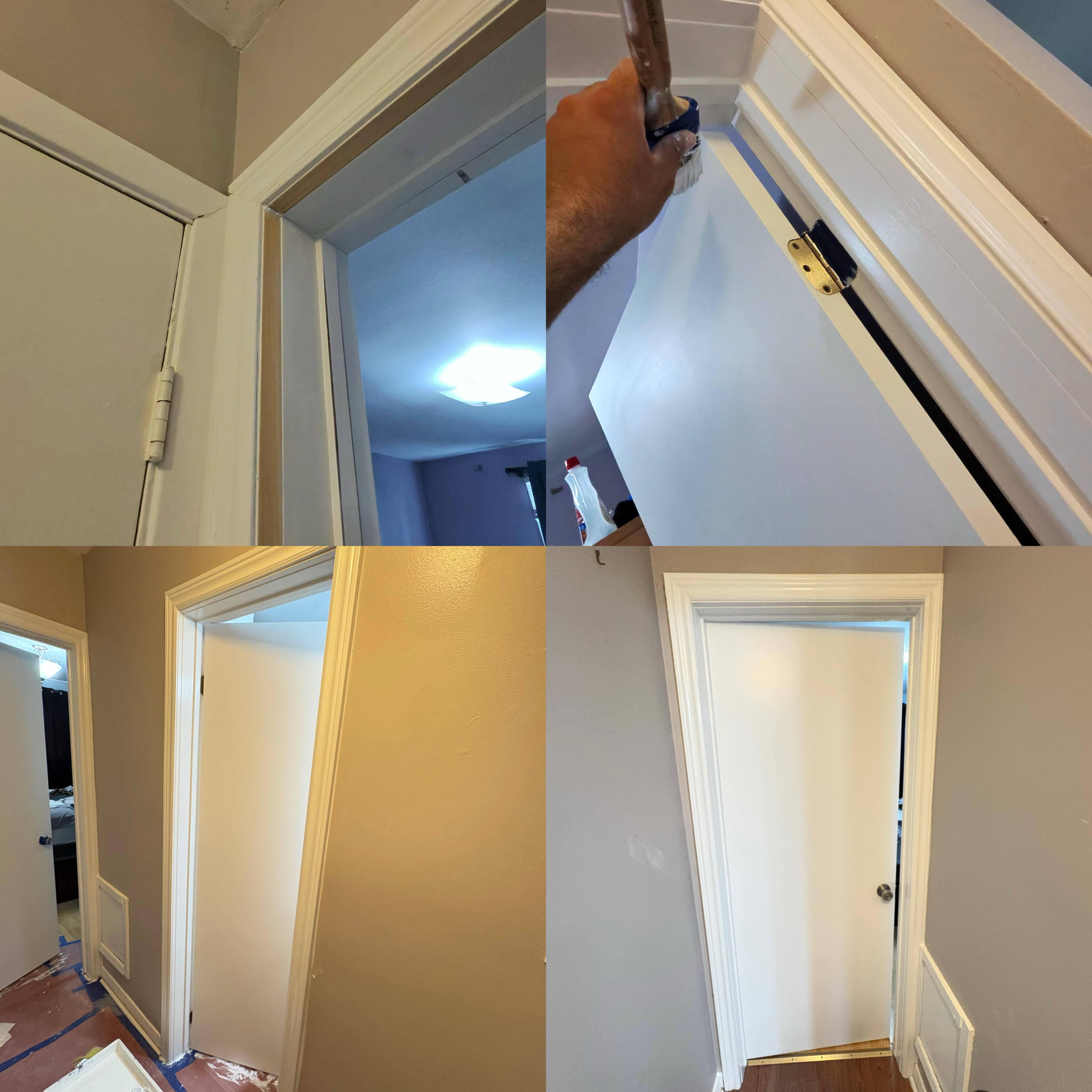 Professional door painting and finishing process video by Abdu Paints, serving residential clients in the Niagara Region.